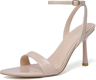 MostrinHeels for Women Strappy Lace Up Ankle Strap Heels Pointed Open Toe Stiletto High Heeled Sandals for Prom, Party, Daily