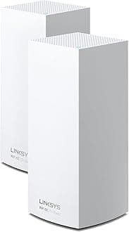 Linksys MX8502 Atlas WiFi 6E Router Home WiFi Mesh System, Tri-Band, 6,000 Sq. ft Coverage, 130+ Devices, Replaces Routers and Extenders, Gaming & Streaming, Speeds up to (AX8400) 8.4Gbps - 2PK