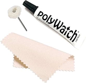 Polywatch Plastic Watch Crystal Scratch Remover String Buff Soft Polisher and Polishing Cloth