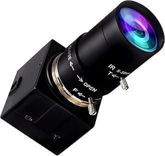 1080P USB Webcam with Zoom 2.8-12mm Vari-Focus PC Camera - 100fps/60fps Varifocal Lens