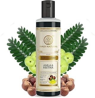Khadi Natural Amla & Reetha Hair Shampoo | Anti-Hair Fall Shampoo | for Thick & Strong Hair | Ayurvedic Shampoo for Healthy Hair | Suitable for All Hair|210 ml