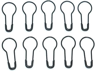1000Pcs Metal Black Safety Pins/Gourd Pin/Bulb Pin for Clothing Crafting and DIY,Black