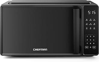 Chefman Countertop Microwave Oven 0.7 Cu. Ft., 700 Watts with 10 Power Levels, 6 Cooking Presets with One-Touch Express Cook, Eco Mode, Child Safety Lock, & Mute Button - Black