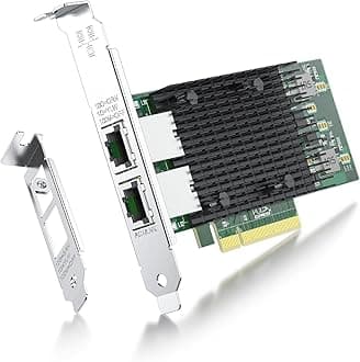 ipolex 10Gb Network Card Intel X540-T2 PCIE NIC Ethernet Card, Dual RJ45 Port, Intel X540-BT2 Controller, 10G Converged Network LAN Adapter, Support Windows/Linux/Vmware/ESX/Freebsd Server