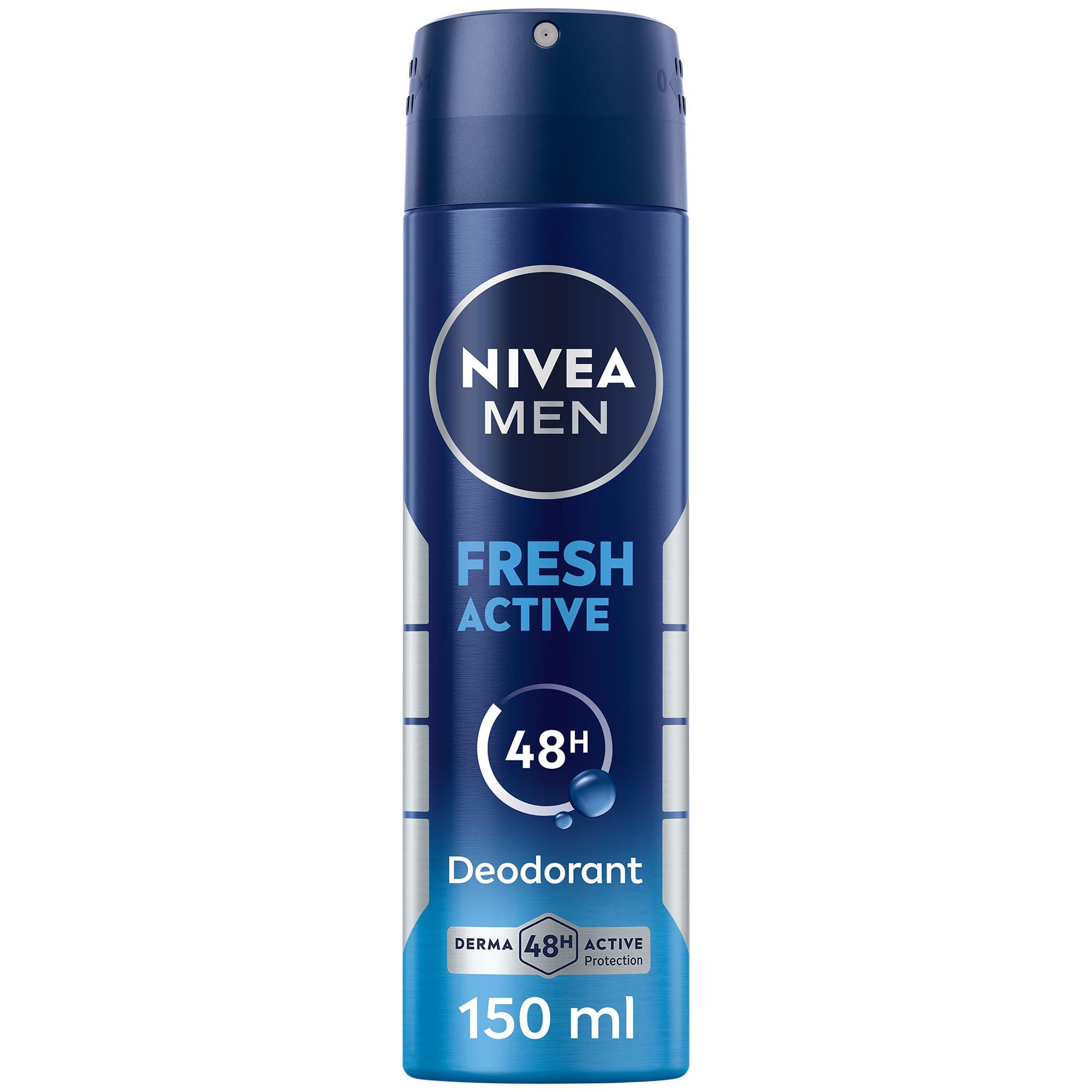 NIVEA MEN Antibacterial Deodorant Spray for Men, Fresh Active, 48H Active Protection, with Infini Fresh Formula, Long-Lasting Freshness, 150ml