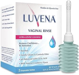 LUVENA Daily Personal Feminine Rinse, Ultra Gentle Intimate Wash, Vaginal Health Support, Hygiene Cleanser, Reduces Odor, Supports Freshness, pH Balanced, Lactic Acid & Natural Enzymes, 3 oz (2 pack)