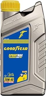 - GOODYEAR 1.0 Ltrs 20W40 Sprintmax Performance Drive 4T Pro+ 4-Stroke Mineral Motorcycle Engine Oil | High Performance Engine Oil For Bikes/Motorcylce with Enhanced Engine Protection