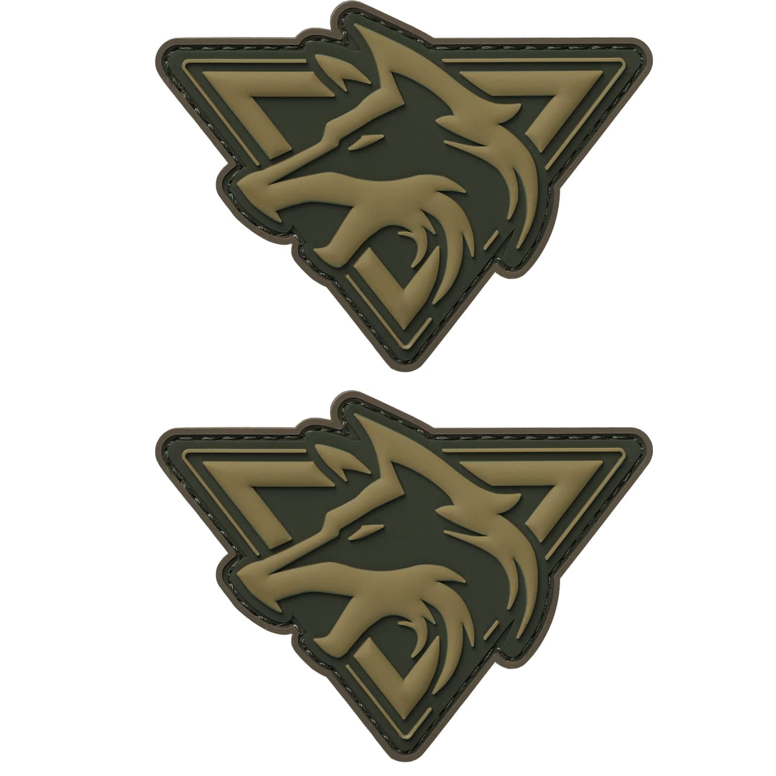 WYNEX Morale Patch of Wolf, Tactical Patch PVC Loop and Hook Patches 3D Morale Applique for Backpacks Caps Vest Tactical Gears -2 Pcs