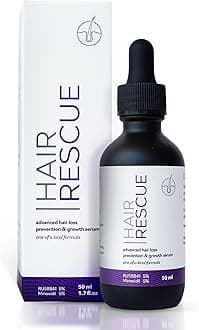 RU58841 5% + Minoxidil 5% (50 ML) Hair Rescue - Men's Hair Growth Serum - Hair shedding prevention - 45 day supply