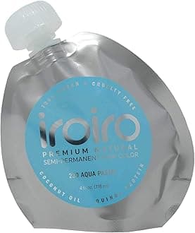 Iroiro(8 oz / 236 ml) - Premium Natural Semi-Permanent Hair Colour 230 Pastel Aqua (240ml)