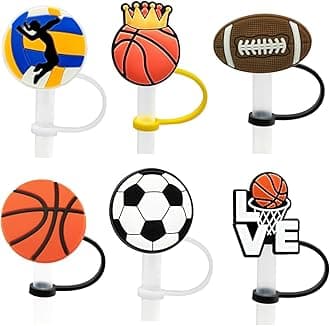 Straw Cover Cap for Stanley Cup, Silicone, Reusable, 6pcs BallStrawcap, 10mm, 6 Count