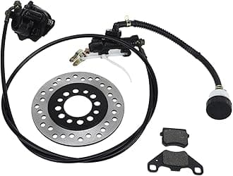 Zhed KART Brake Master Cylinder Kit, Hydraulic Brake Kit Universal Karts Brake Kit, Disc Brake Kit Brake Pad Disk Rotor for Dirt Bike Quad ATV
