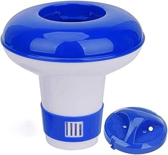 Merkia Pool SPA Chlorine Dispenser, Mini Chemical/Chlorine/Bromine Tablet Floater for 1 Inch Tablets, Enhanced Control with 8 Flow Vents, Idea for Pool, Spa, Hot Tub & PVC Pool