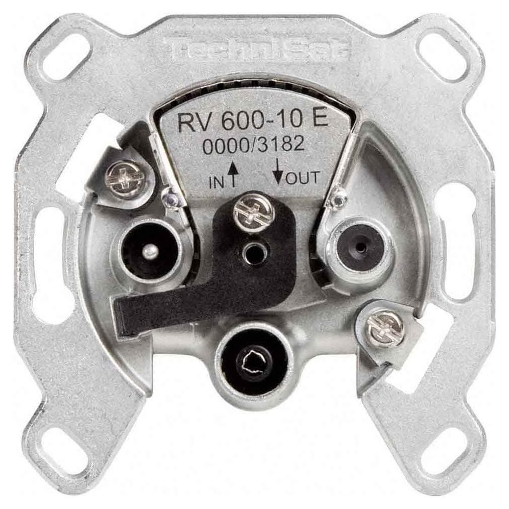 TechnisatTechniPro RV 600-10E Satellite Pass-Through Socket for Single-Cable Systems with a Disconnect Loss of 10 dB and Electronic Overload Protection