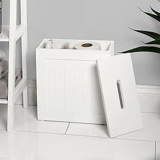 Homme Concept Bathroom Storage Box - White Unit Multi-Purpose Organiser Compact Organiser, Neat Small and Tidy Bathroom, Living Room, Kitchen, Hallway (Tidy, white) (104-234)