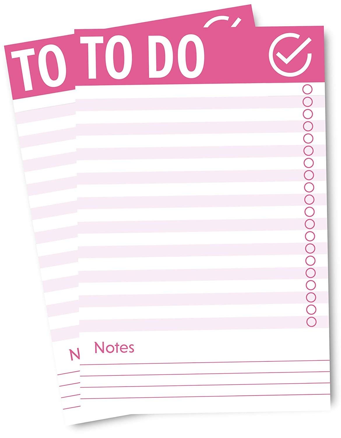 RightWrite to-Do List Fridge Notepad with Magnet (2-Pack). 20 Task Checklist with Notes Area. Doubles as Groceries Shopping List.
