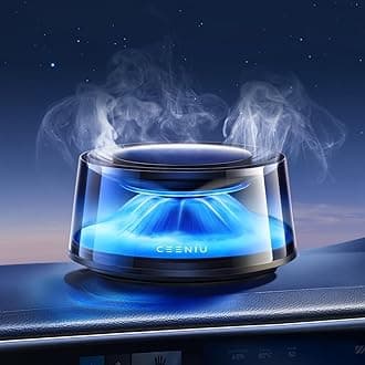 Car Air Freshener, Smart Odor Eliminator, 2024 【4D Synchronized Aroma, Auto On/Off Rechargeable Diffuser】Includes 2 Scent, 6 Months Lifespan, Strong/Light Mode, Natural and Safe, Gift Model