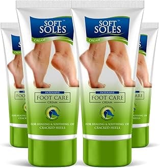 Soft Soles Foot Cream for dry & Cracked Feet | Nourishes & Rehydrates | Cracked heel Repair Cream | Softens Hard Skin | For all Skin Types- 30g (Pack of 4)