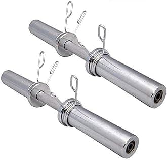 MAXSTRENGTH X Max Strength Chrome Olympic Dumbbell Bar Gym Workout Weightlifting Bars Dumbell 1 Pair With Spring Locks