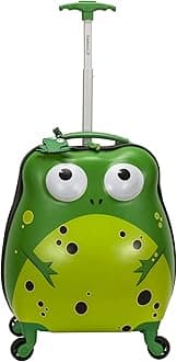 Rockland Jr. Kids' My First Luggage Polycarbonate Hardside Spinner, Frog