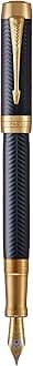 PARKER パーカー 万年筆 デュオフォールド プレステージ ブルーシェブロンGT 中字 18金ペン先 ギフトボックス入り 正規輸入品 1931370