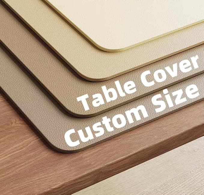 Custom Table Protector Cover, Cut to Size Table Pad, Tailored Anti-Scratch Oil/Stain/Waterproof Desk Mat, Bespoke Shaped Kitchen Island Counter Topper, Non-Slip Work Bench Raw Surface Cover