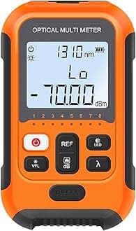 Fiber Optic Cable Tester Portable Optical Fiber Power Meter FC/SC/ST Universal Interface Integrated OPM, VFL, and RJ45 Functions (OPM-VFL-2)