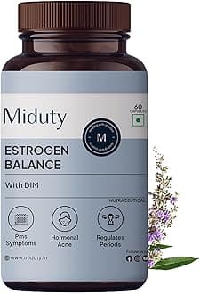 Miduty Estrogen Balance Supplement For Women | Helps in Period & PMS - 60 Capsules