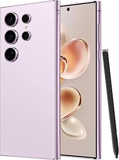 I24 Ultra Unlocked Smartphone,6GB+256GB Built in Pen with128GB Memory Card Cell Phone Android 13, 6.8" HD Screen Unlocked Cell Phone, 6800mAh, 48MP+108MP Dual Camera/Fingerprint Lock (Purple)