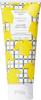 Beekman 1802 Sunshine Lemon Hand Cream - Scented - 3.4 fl oz - Nourishes, Hydrates & Repairs - With Goat Milk, Shea Butter & Glycerin - Non-Greasy - No Irritation - Good for Sensitive Skin