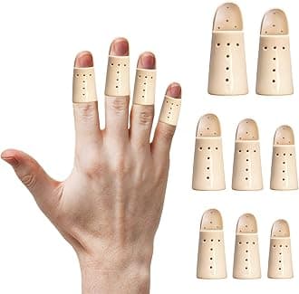 Azmec Stax Finger Splints – Lightweight, Breathable Mallet Finger Splint - Size 4 DIP 6.0 cm, Flesh Color, Sold per DZ