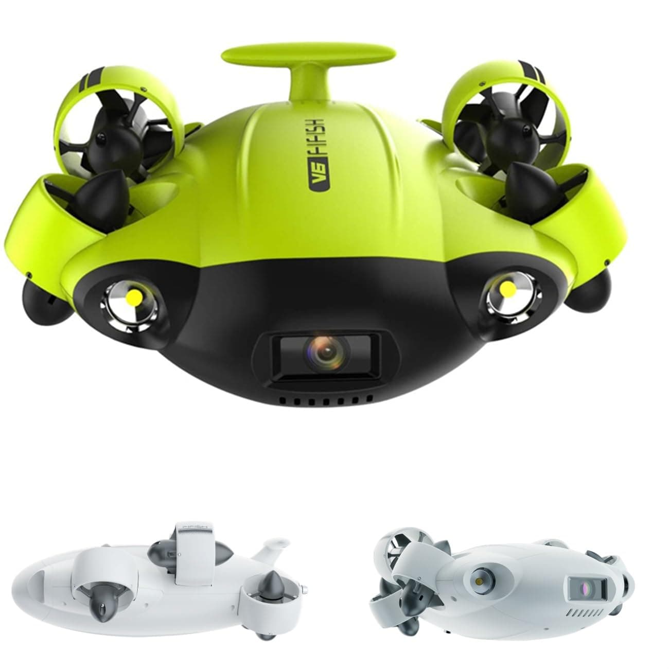 FIFISH V6 Underwater Drone with Head-Tracking Function + VR Box + 100M Cable + Spool + 64G Internal Storage Bundle