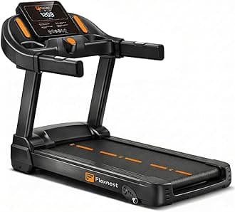 Flexnest Flextread EZ Treadmill for Home Use – 4.5HP BLDC Motor, 14 km/h Speed, 120kg Capacity, Manual Incline, Bluetooth Speaker, 500+ Classes & Virtual Walks – Black