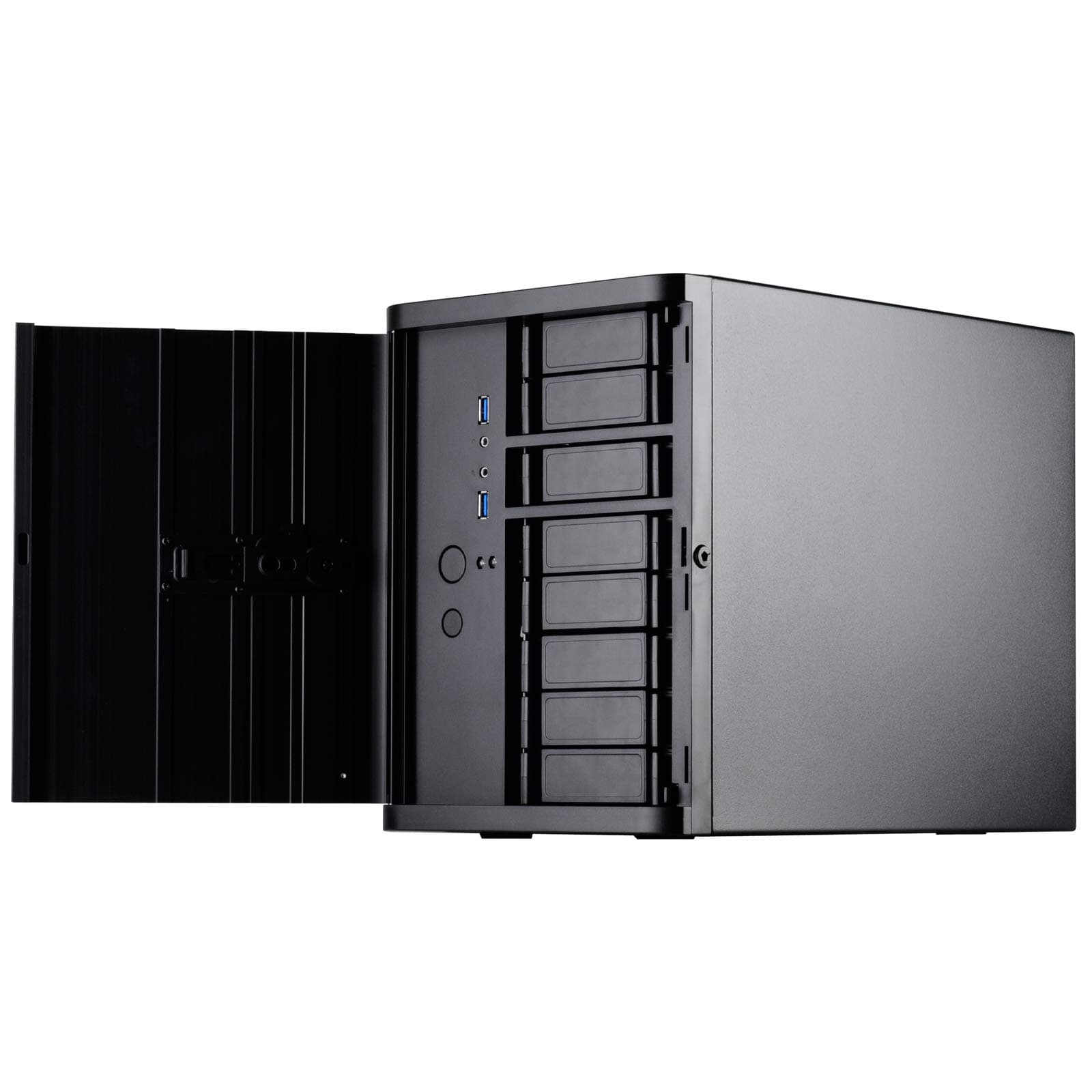 SilverStone Technology Premium Mini-ITX/DTX Small Form Factor NAS Computer Case, Black (DS380B)