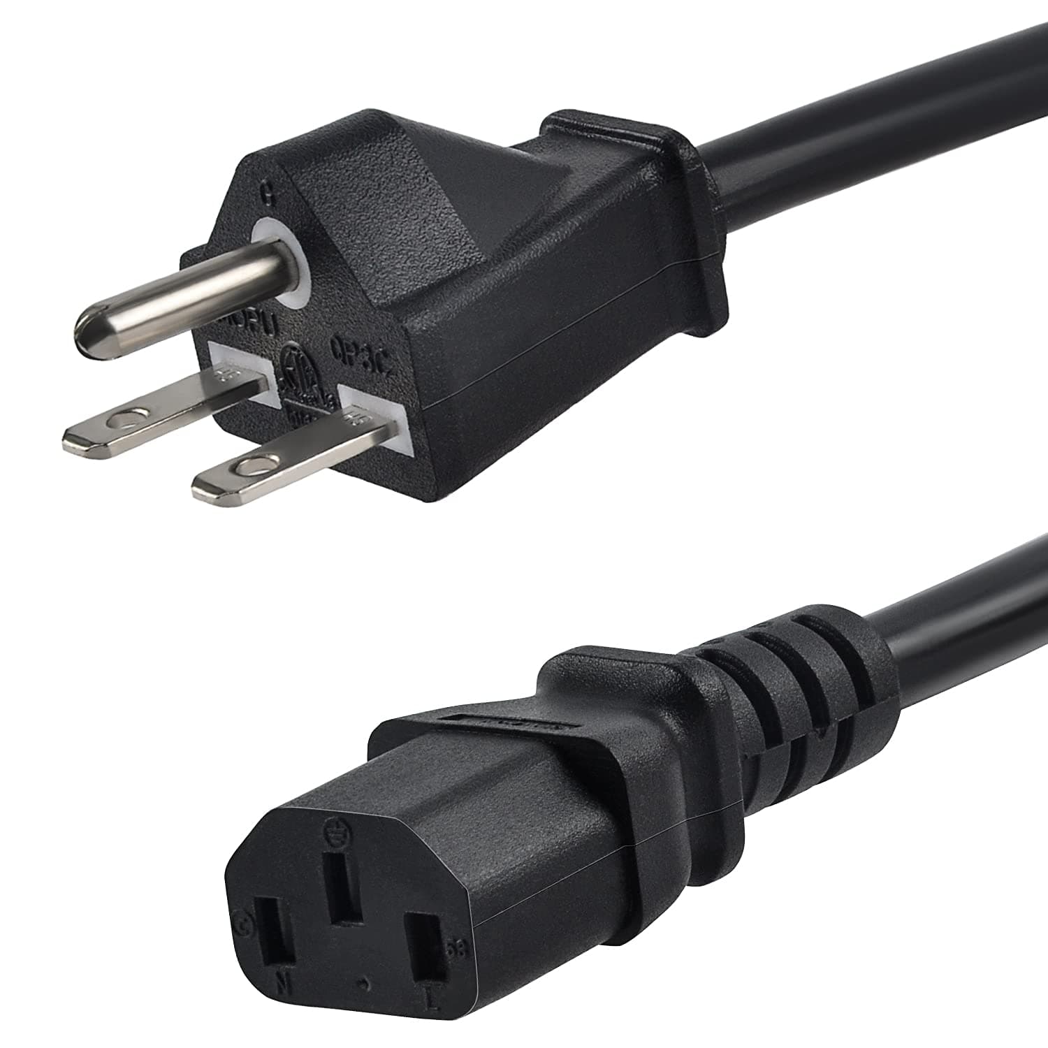 Power Extension Cord, 15ft 16AWG NEMA 6-15P to C13 Power Cable, Durable Power Extension Cable 240V, Stable Current Anti-Aging High Load Capacity and Wear-Resistance