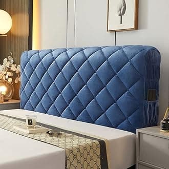 Headboard Covers Slipcover, Stretch Bed Headboard Covers, Small Square Jacquard Dustproof Protector Cover for Upholstered Headboard (Milk White, Queen Headboard Length ( Color : #30 , Size : King:200c