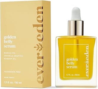 - Evereden Golden Belly Serum, 1.7 fl oz. | Clean & Vegan Women's Belly Oil for Pregnancy and Postpartum | Clean Maternity Skincare | Non-Toxic Stretch Mark Oil
