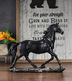 Horse Resin Statue,Home Animal Decor,Horse Art Figurine Decorative Sculpture,for Home Office Decoration Gift.