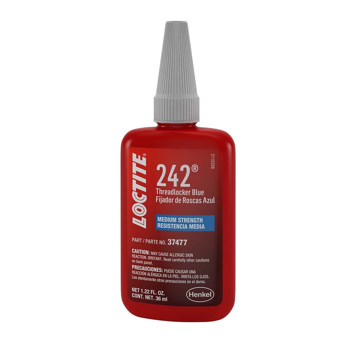 LOCTITE 242 Automotive Blue Threadlocker - Medium-Strength Thread Lock, Multi-Purpose Applications, Works on All Metals - 36 ml, 1 Pack