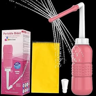 Rescien 450 ML 2 in 1 Portable Bidet Sprayer for Postpartum Perineal Care, Travel Bidet Bottle, External & Internal Cleansing for Mom After Birth, Personal Bidet Sprayer for Kids Ass Washing
