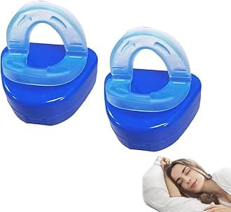 Honex Anti Snoring Mouthpiece, 2pcs Reusable Snore Device Stopper, Comfortable Snoring Aids, Snore Devices Stopper with Compact Storage Case, Reduce Snoring Aid