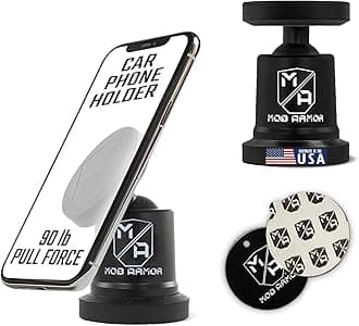 Mob Armor MobNetic Maxx - Magnetic Phone Mount - Cell Phone Holder - Mobile Phone Holder for Car, Truck, Boat, ATV - Smartphone Mount & Holder - Compatible with iPhone and Android