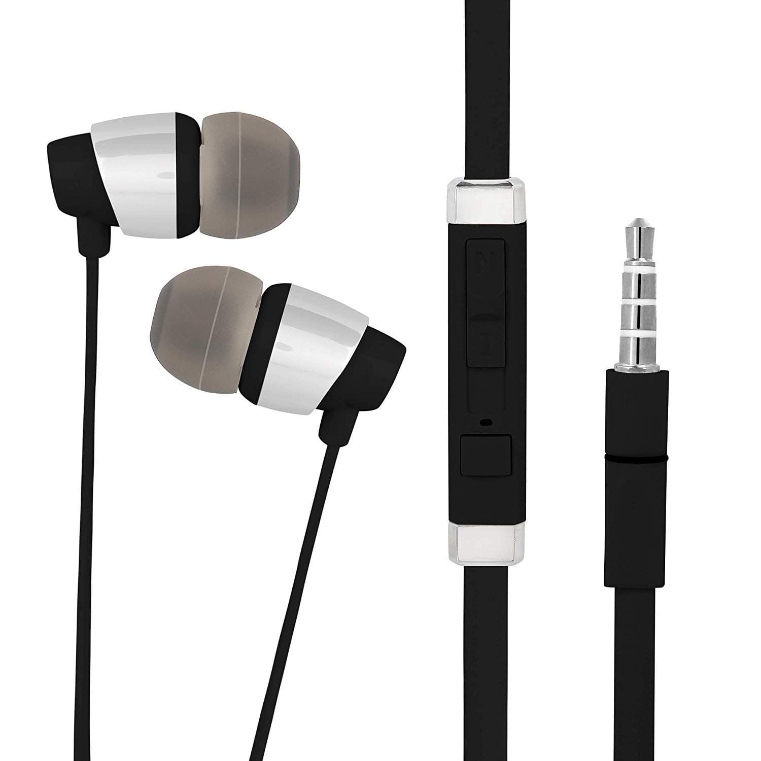 Earphone for Nokia E55, E 55, Nokia E6, E 6, E SIX, Nokia E63, E 63, Nokia E7, E 7, E SEVEN, Nokia E71, E 71, Nokia E72, E 72, Nokia E75, E 75 Universal Earphones Headset Music with 3.5mm Jack Hi-Fi Gaming Sound Music Wired Noise Cancelling Dynamic - White,Black, A1A 2
