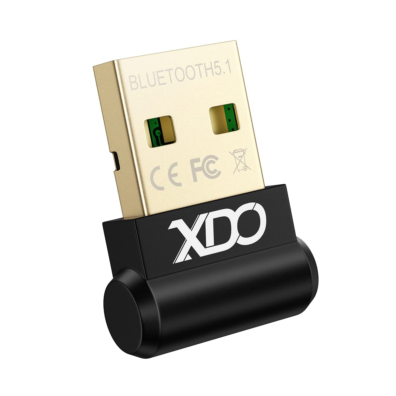 Bluetooth Adapter for PC, XDO USB Bluetooth Adapter 5.1 EDR, Bluetooth Dongle Wireless Bluetooth Receiver for Desktop, Laptop, Speaker, Mouse, Keyboard, Headphones Support Windows 11/10/8.1/8/7