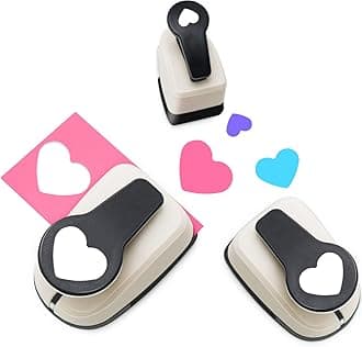 Heart Hole Punch, Paper Punch, Heart Punches for Paper Crafts, Heart Punch, Hole Puncher Heart, Shaped Hole Punch, 1 inch Heart Paper Punch, 5/8 inch Heart Hole Puncher, 3/8 inch Hole Puncher Set