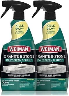 Disinfectant Granite Daily Clean & Shine 32 Ounce (2 Pack) Safely Clean Disinfect and Shine Granite Marble Soapstone Quartz Quartzite Slate Limestone Corian Laminate Tile Countertop