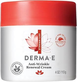 DERMA E Anti-Wrinkle Renewal Cream with Vitamin A Retinyl Palmitate, Diminish the Appearance of Age Lines and Wrinkles
