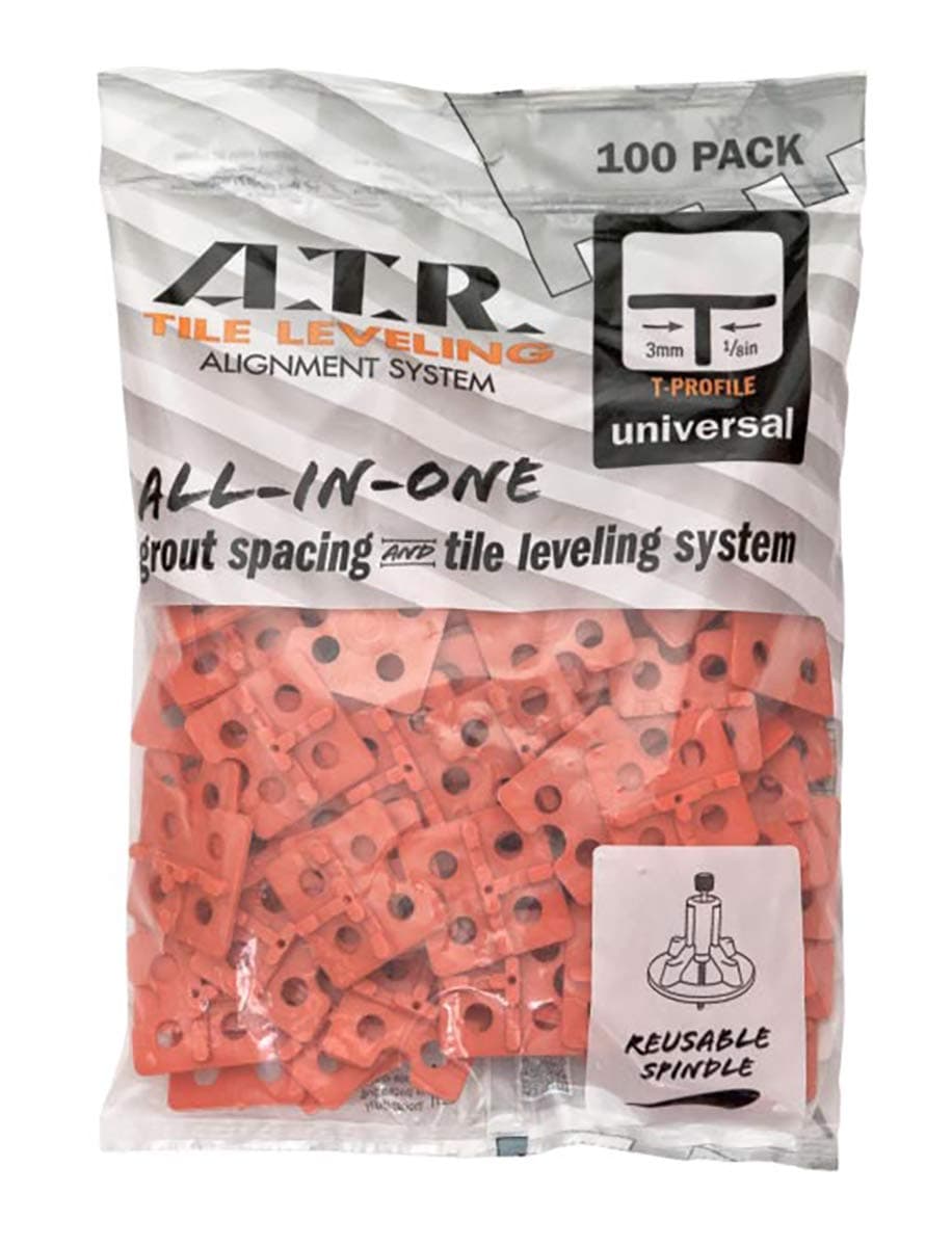 ATR Leveling System - 3UT100 Tile Leveling Alignment System 100 3 mm Offset Floors and Walls Spacing Plate