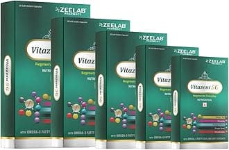 Vitazem-5g with Omega-3 Fatty Acid and Antioxidants | Multivitamin Supplement (5 X 15 Soft Gelatin Capsules)