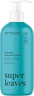 ATTITUDE Body Lotion, EWG Verified Moisturizer, Vegan Skin Care Products, Non-Greasy, Hydrating for Dry Skin, Cruelty Free, Extra Gentle, Unscented, 16 Fl Oz
